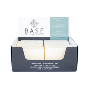Base Soap Bar Coconut Castile (Raw Bar) 120g x 10 Disp_