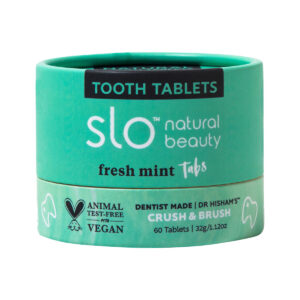 Slo Natural Beauty Tooth Tablets (Crush and Brush) Fresh Mint Tabs 60t_