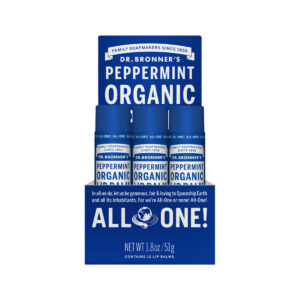 Dr. Bronner's Organic Lip Balm Peppermint 4g x 12 Display_
