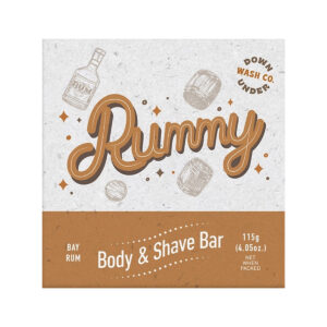 Downunder Wash Co Rummy Body Shave Bar Bay Rum 115g_