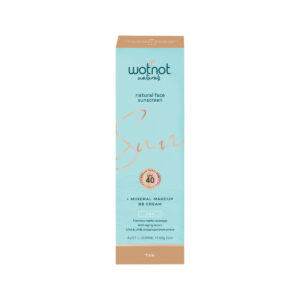 Wotnot Nat Natural Sunscreen Face SPF 40 (Min MakeUp BB Cream) Tan 60g_