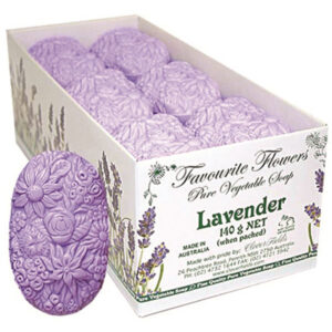 Clover Fields Favourite Flower Lavender Soap 140g x 12 Display_