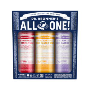 Dr. Bronner's Pure Castile Soap Liquid (Hemp 18 in 1) Carnival 237ml x 3 Pack_