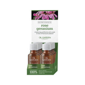 Oil Garden Essential Oil Rose Geranium 25ml x 8 Display_