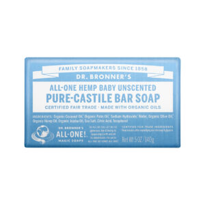 Dr. Bronner's Pure Castile Bar Soap (Hemp All One) Unscented (Baby) 140g_