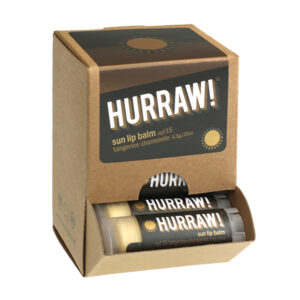 Hurraw! Org Lip Balm Sun (Tangerine Chamomile with SFP 15) 4.8g x 24 Display_