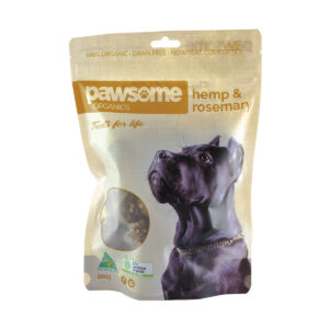 Pawsome Organics Org Pet Treats Hemp and Rosemary 200g_
