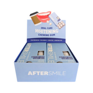 Aftersmile Oral Care Chewing Gum (Clean and White) Mint 12pc Sleeve x 10 Display_
