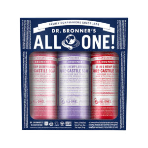 Dr. Bronner's Pure Castile Soap Liquid (Hemp 18 in 1) Florals 237ml x 3 Pack_