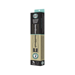 Essenzza Fuss Free Toothbrush Bamboo Activ Charcoal Soft 2pk_