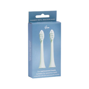 Gem Toothbrush Electric Replacement Heads Mint Green x 2 Pack_