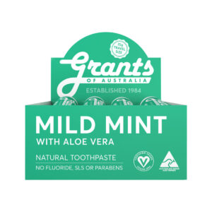 Grants Toothpaste Mild Mint with Aloe Vera Travel 25g x 12 Dis_