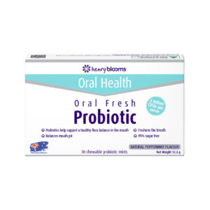H.Blooms Oral Health Probiotic Mints Oral Fresh Probiotic Chewable Peppermint x 30 Pack_