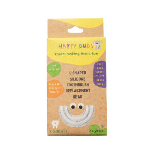 Happy Bubs Toothbrush Silicone U Shaped Replacement Head x 3 Pack_