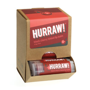 Hurraw! Org Lip Balm Tinted Black Cherry 4.8g x 24 Display_