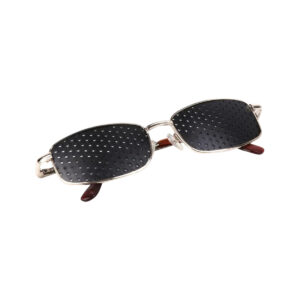 Natural Eye Care Glasses Pinhole Metal Frame Standard Gold_