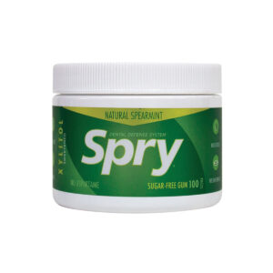 Spry Xylitol Chewing Gum Spearmint Tub x 100 Pieces_
