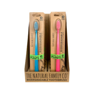 The Nat Family Co Bio Toothbrush Neon Mixed x 8 Display_